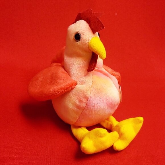 TY Beanie Babies Strut The Rooster Plush 1996 Stuffed Animal - Picture 12 of 12